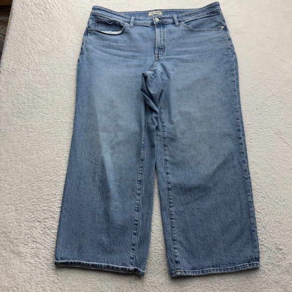Madewell Denim - Madewell The Perfect Vintage Wide-Leg Jean 18W Medium Blue Wash High Rise Denim